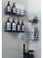 Yapışkanlı Siyah Metal Banyo Rafı 4'lü Düzenleyici Set 4