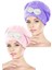 2 Adet Mikrofiber Saç Havlusu Bonesi Lastikli Fiyonklu 1