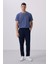 Lacivert Standart Fit Dokuma Hafif Esnek Chino Pantolon - 82175 2