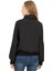 Kadın Siyah Dik Yaka Su ve Rüzgar Geçirmez Oversize Crop Mevsimlik Yağmurluk Rüzgarlık Rys-Y-30 4