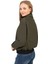 Kadın Haki Dik Yaka Su ve Rüzgar Geçirmez Oversize Crop Mevsimlik Yağmurluk Rüzgarlık Rys-Y-30 4