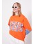 Oranj Kot Detaylı Çiçekli Sweat 4