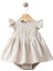 4237MY Kız Bebek Çiçek Nakışlı Keten Şortlu Elbise 1