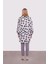 Gri Yuvarlak Desenli Tunik 5