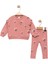 Kız Bebek Pembe Sweatshirt ve Fitilli Tayt - Alt Üst Takım 1