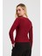13084 Yaka V Demir Bluz Bordo 5
