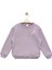 Kız Çocuk Papatyalı Lila Sweatshirt - Şık Kız Giyim 1