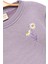 Kız Çocuk Papatyalı Lila Sweatshirt - Şık Kız Giyim 3