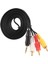 4.9ft 3.5mm Fiş 3 Rca Erkek Adaptör Av Uzatma Kablosu Tv VCD DVD Için (Yurt Dışından) 1