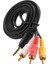 4.9ft 3.5mm Fiş 3 Rca Erkek Adaptör Av Uzatma Kablosu Tv VCD DVD Için (Yurt Dışından) 2