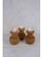 3 Lü Büyük Nar Model Tealight Ahşap Şamdan Seti Dekoratif Şamdan 1