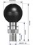 2 Paket 1 Inçlik Bilyalı Adaptör M10X1.25 Metrik Dişli Ram Montajları ile Uyumlu B Boyutu Çift Soket Kol M10 (Yurt Dışından) 5