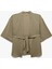 Kruvaze Beli Bağcıklı Kısa Geniş Kollu Kimono 1