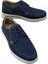 W379 Erkek Deri Bağcıklı Loafer Comfort Ayakkabı Nubuk Lacivert 4