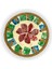 4'lü Red Flower Design Sedef Kaplama Rattan Bardak Altlığı 4