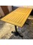 Cafe Masa Bambu Ahşap Yemek Masası 120 x 70 5