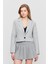 3969 Crop Astarlı Blazer Ceket Açık Gri 2