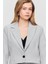 3969 Crop Astarlı Blazer Ceket Açık Gri 3