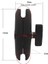 15 cm Uzunluk Alüminyum Alaşımlı Çift Soket Kolu Ram ile 1.5 Inç Top Taban Montajlı Motosiklet Kamera Uzatma Kolu (Yurt Dışından) 2