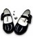 Ortopedik Kız Babet Bebek Balerin Ayakkabısı Glossy Series CF2501 Rugan Siyah 23 3
