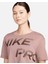 Pro Dri Fit Graphics Loose Fit T-Shirt Kadın Crop Büyük Beden Günlük Tişört Kahve 3