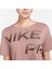 Pro Dri Fit Graphics Loose Fit T-Shirt Kadın Crop Büyük Beden Günlük Tişört Kahve 4