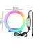 18 cm Selfie Halkası LED Işık 160 cm Standı Tripod Halka Lambalar Rgb 26 Renk Dolgu Işığı Video Işığı Makyaj Canlı (Yurt Dışından) 4