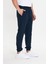 Erkek Stretchfit Esnek Lastik Paçalı Eşofman Altı Lacivert 2663-L 5
