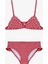 Kız Çocuk Kareli Fırfırlı Üçgen Bikini Takımı 1