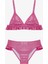 Pembe Kız Çocuk Shiny Üçgen Bikini Takımı 1