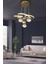 Modern Sarkıt Florya 4 Toplu LED Avize - Salon & Oturma Odası Avizesi - 3 Renk Kumandalı 2