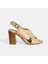 Bej Kadın Toka Detaylı Slingback Deri Sandalet 1