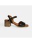 Siyah Kadın Toka Detaylı Slingback Deri Sandalet 1