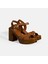 Taba Kadın Toka Detaylı Slingback Deri Sandalet 2