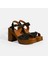 Siyah Kadın Toka Detaylı Slingback Deri Sandalet 2