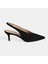 Siyah Kadın Süet Slingback Topuklu Ayakkabı 1