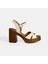 Beyaz Kadın Toka Detaylı Slingback Deri Sandalet 1