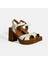 Beyaz Kadın Toka Detaylı Slingback Deri Sandalet 2