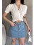 Kruvaze Yaka Crop Bluz 3