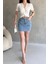 Kruvaze Yaka Crop Bluz 5