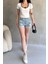 Havuz Yaka Biye Detaylı Crop Bluz 5