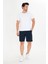 Erkek Stretchfit Kargo Cepli Esnek Şort Lacivert 6040-L 2
