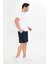 Erkek Stretchfit Kargo Cepli Esnek Şort Lacivert 6040-L 3