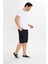 Erkek Stretchfit Kargo Cepli Esnek Şort Siyah 6040-S 3