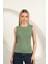 Çilek Viskon Kumaş Basic Bluz-Haki 4