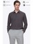 Slim Fit Antrasit Düz Travel Gömlek 3