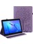 Ağaç ve Geyik Desen Baskılı Pu Deri Tablet Standı Kapak Kılıfı Kart Yuvaları ile Huawei Mediapad T3 10-Mor (Yurt Dışından) 1