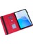 Honor Pad X9 Kılıf Çiçek Desenli Pu Deri Folyo Standı Kart Yuvalı Tablet Kapağı-Kırmızı (Yurt Dışından) 5