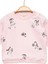 Kız Bebek %100 Pamuk Pembe Sweatshirt - Desenli Kız Sweatshirt 2