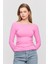 3027 Yanları Büzgülü Bluz Pembe 2